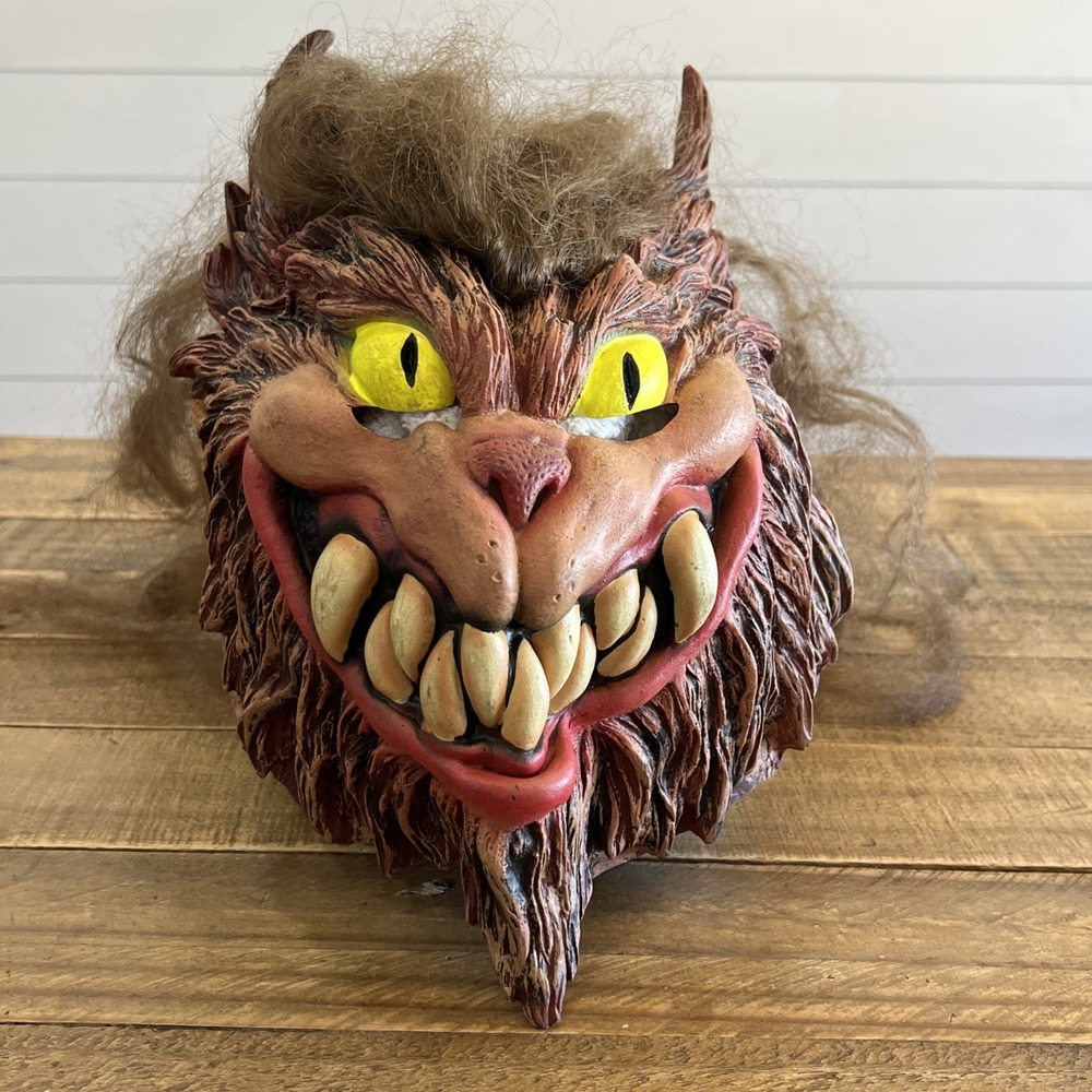Vtg 2003 Paper Magic Group Bug Eye Werewolf Wolf Man Halloween Mask Scary Creepy